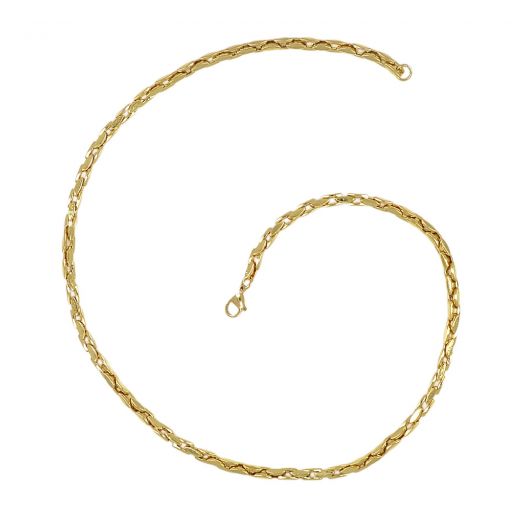 Chain necklace made of stainless steel in gold color with a thickness of 4.5mm