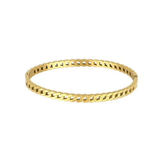 Bracelet stainless steel gold with chain design