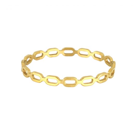 Bracelet handcuff stainless steel gold plated design chain