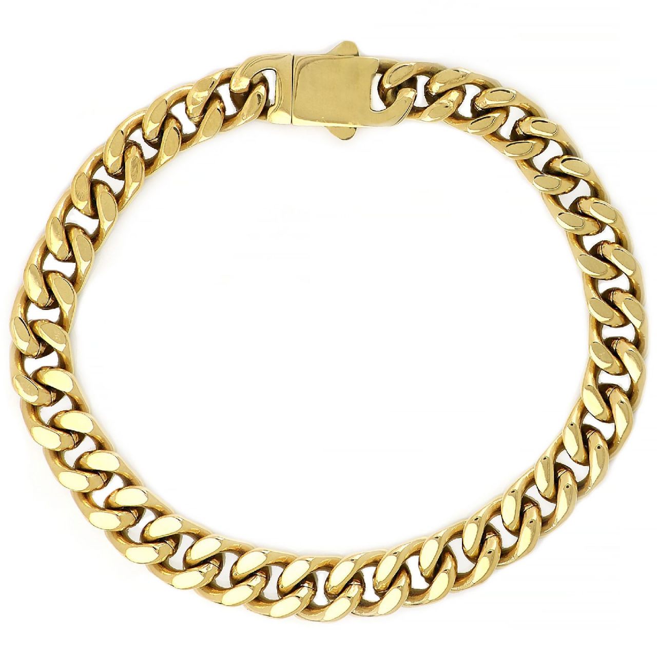 Men's stainless steel gold plated chain bracelet BR22222-02 | Asimetrico.gr