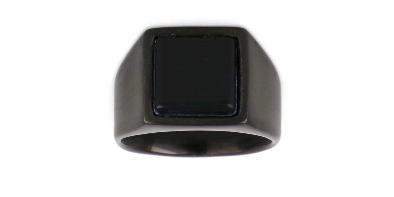 Room101 Matte Finish Stainless Steel 10mm Mens Spike Ring, Size 10