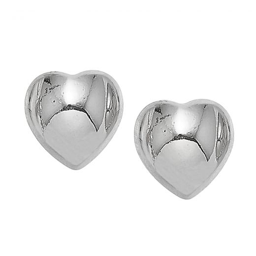 Εarrings made of stainless steel in a heart design