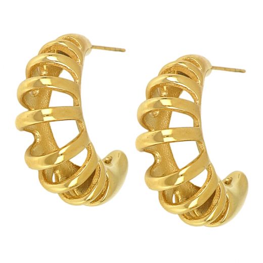 Εarrings made of stainless steel gold plated