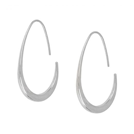 Hoop oval earrings made of stainless steel