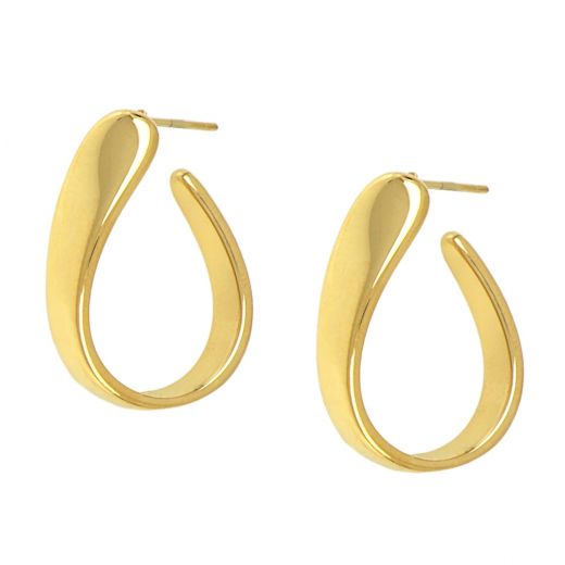 Hoop earrings made of stainless steel gold plated 