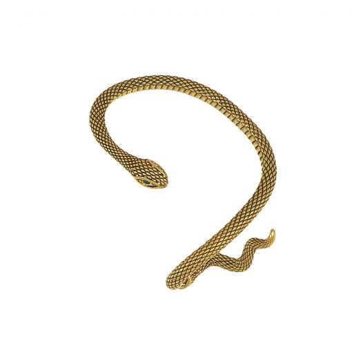 Earring ear clip made of stainless steel gold plated snake design